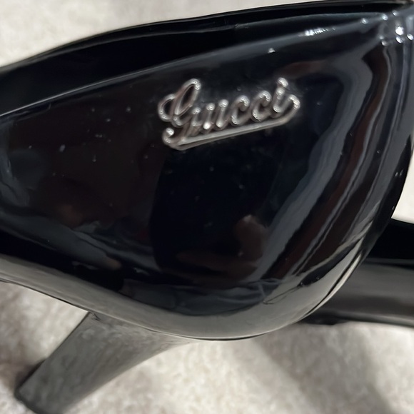 Gucci Black Patent Leather Block Heel Pumps Size 39 - Picture 4 of 7